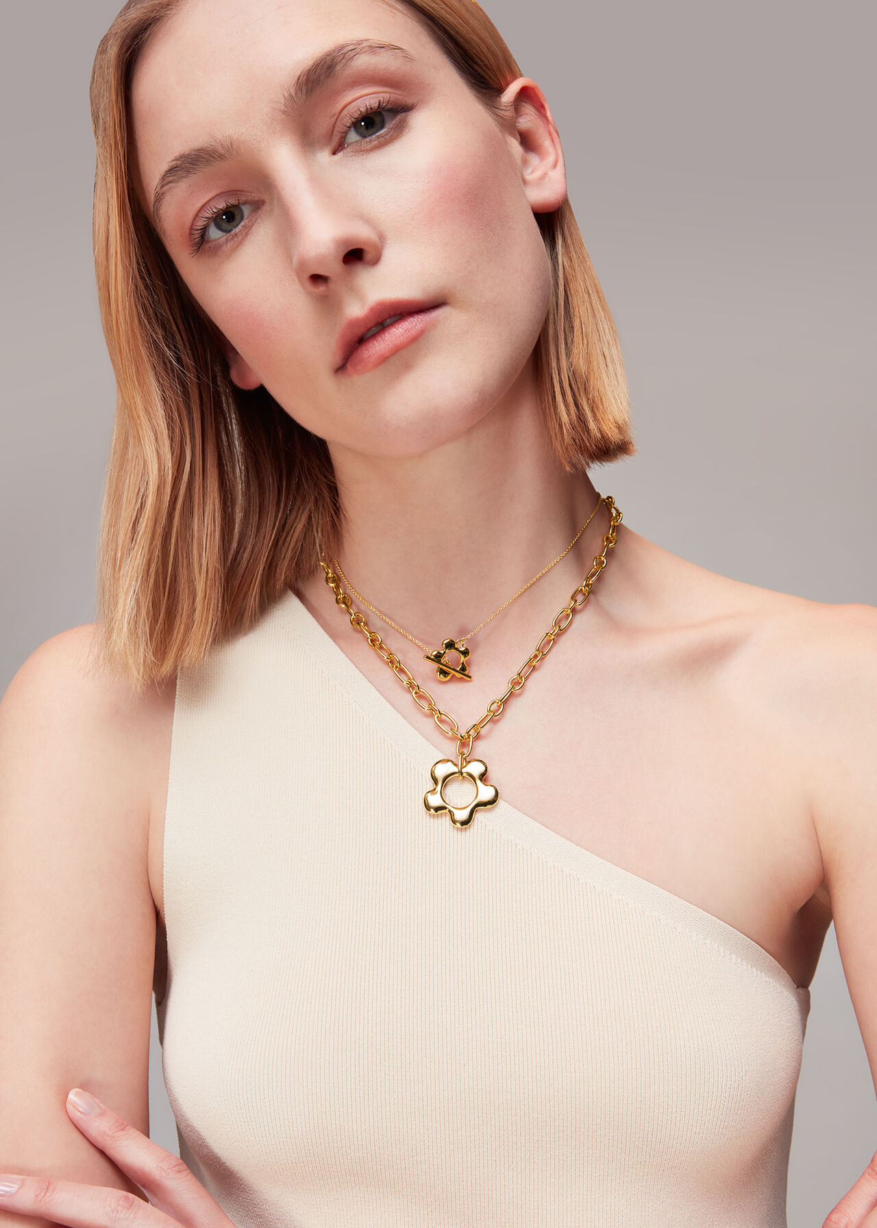 T Bar Flower Necklace