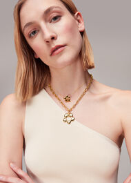 T Bar Flower Necklace