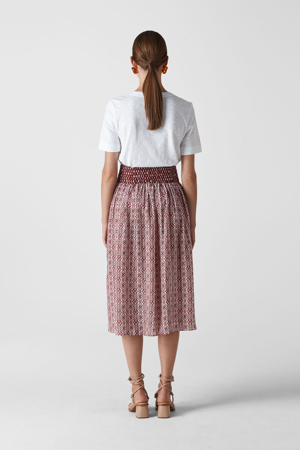 Woodblock Print Skirt Multicolour