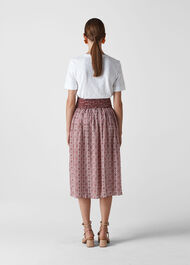 Woodblock Print Skirt Multicolour