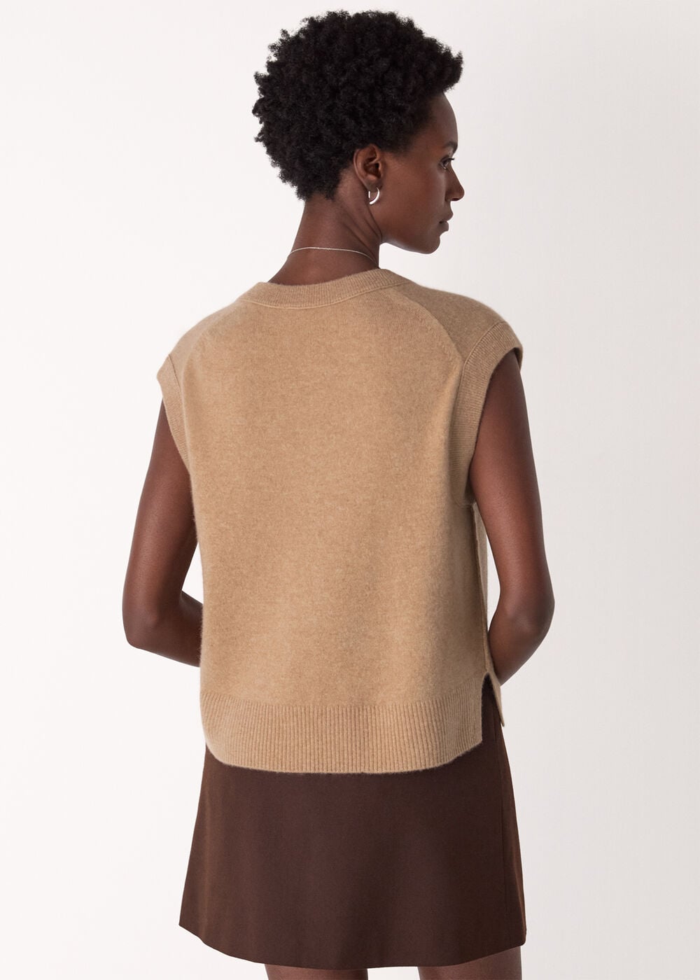Cashmere V Neck Tank