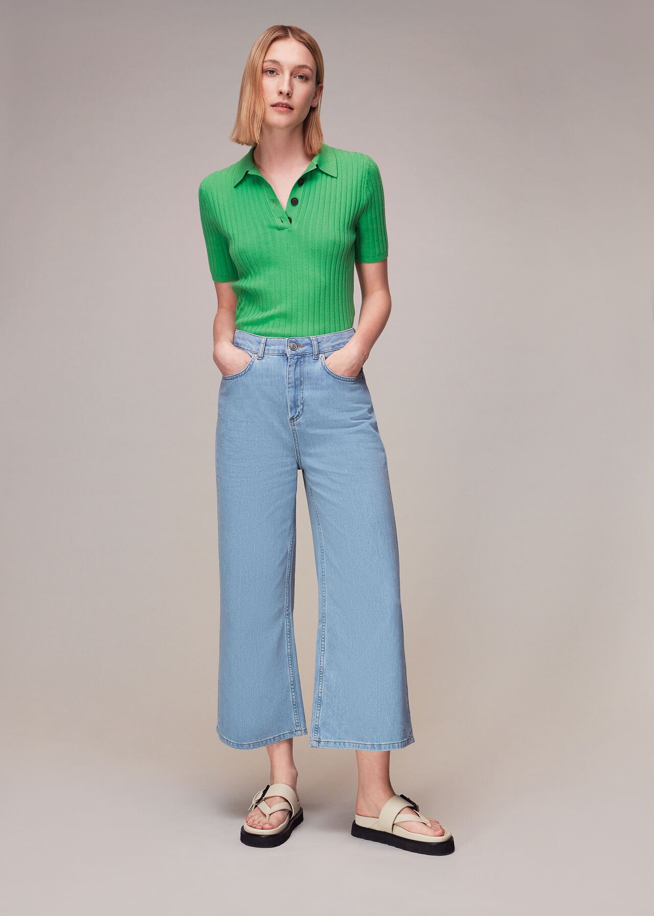 Wide Leg Cropped Jean