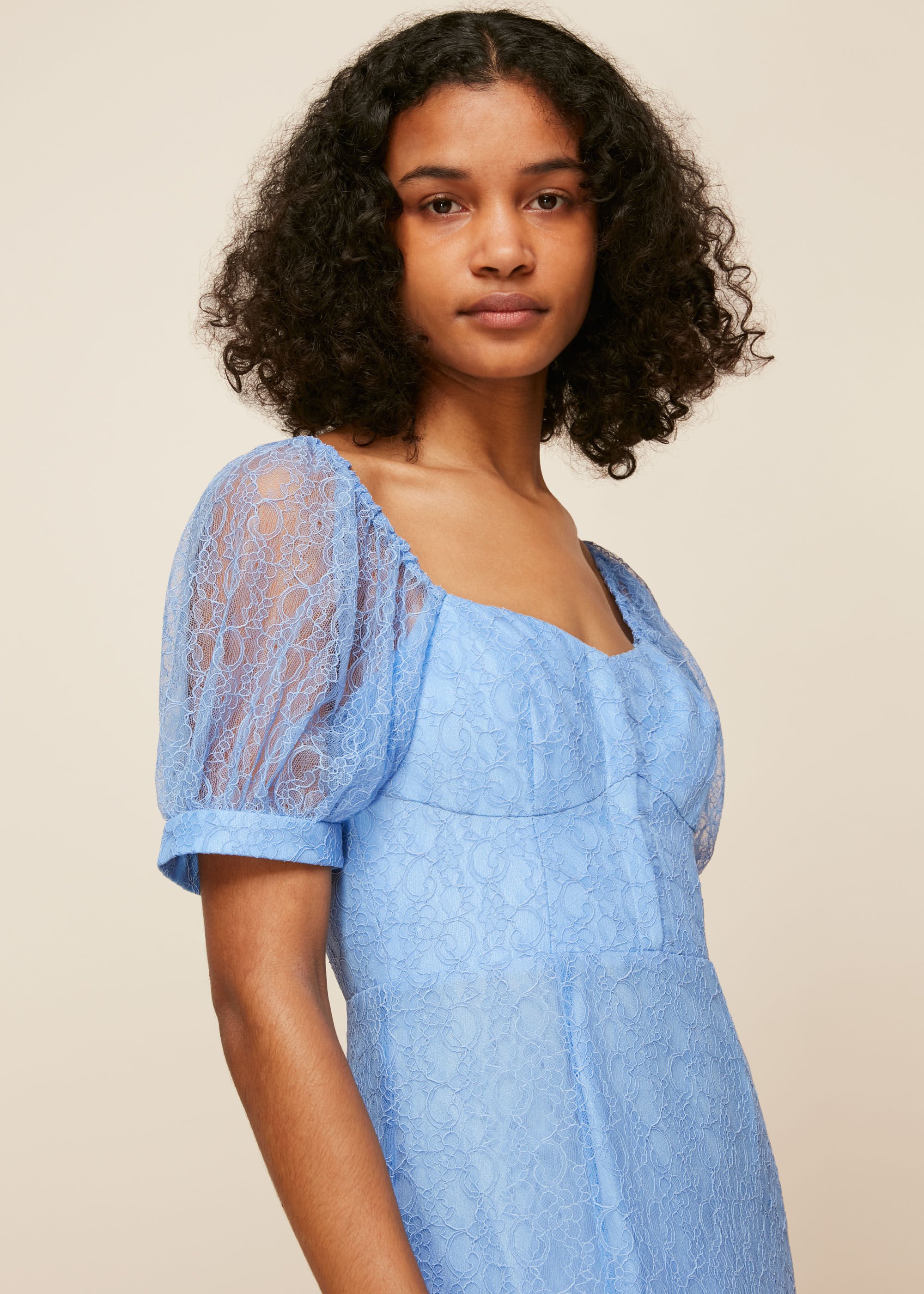 Whistles blue deals lace dress