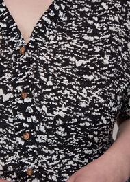 Abstract Smudge Tiered Dress