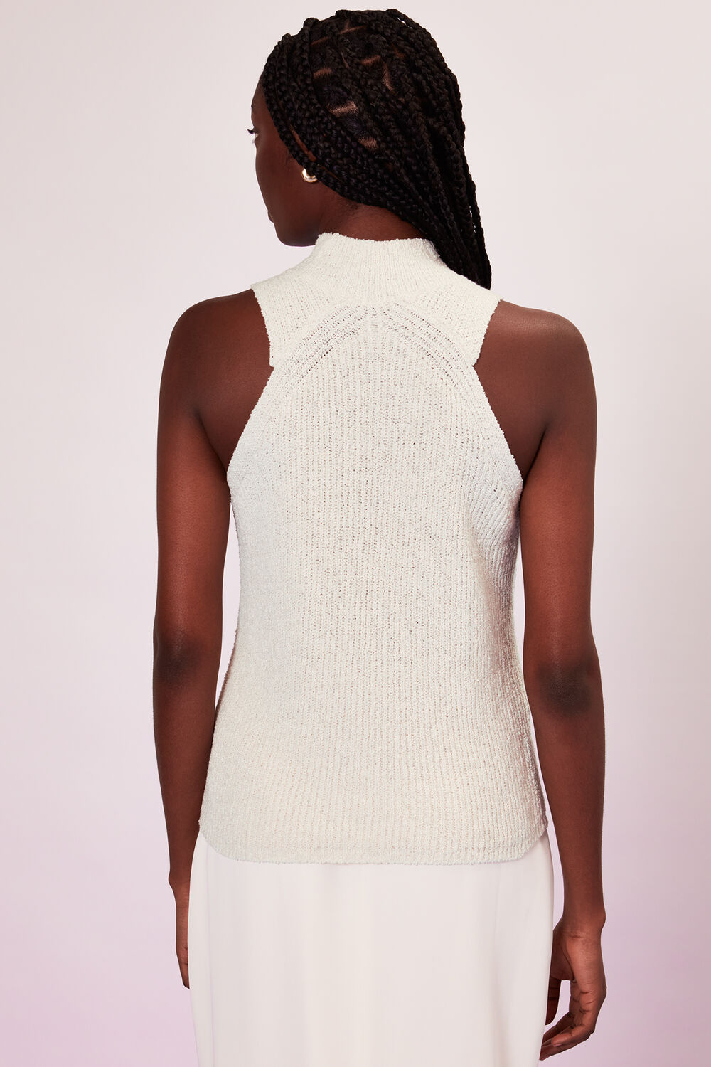 Ivory High Neck Knit