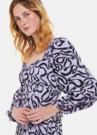 Georgie Ribbon Print Dress