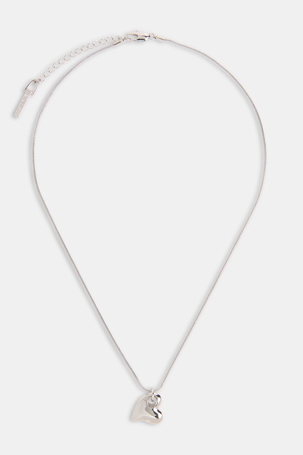 Curved Heart Chain Necklace