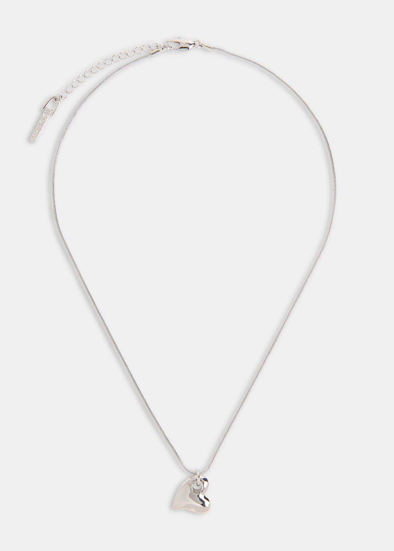 Curved Heart Chain Necklace