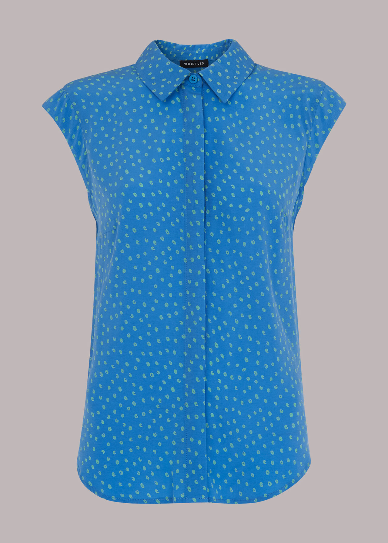 Spot Print Sleeveless Shirt