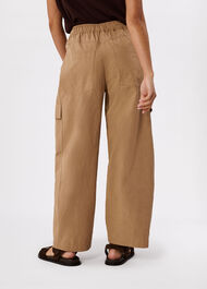 Petite Utility Cotton Barrel Trouser