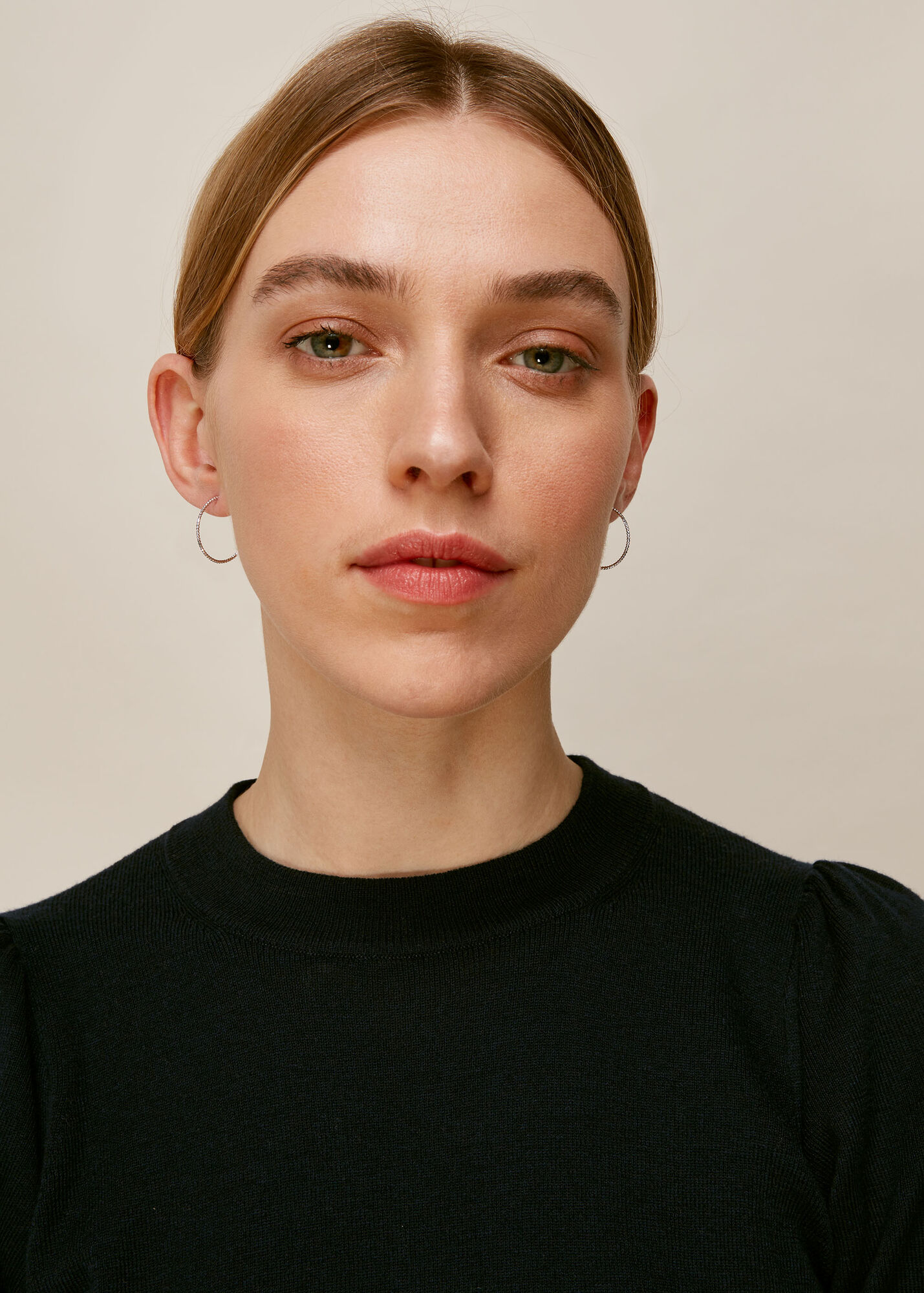 Silver Engraved Hoop Earring WHISTLES