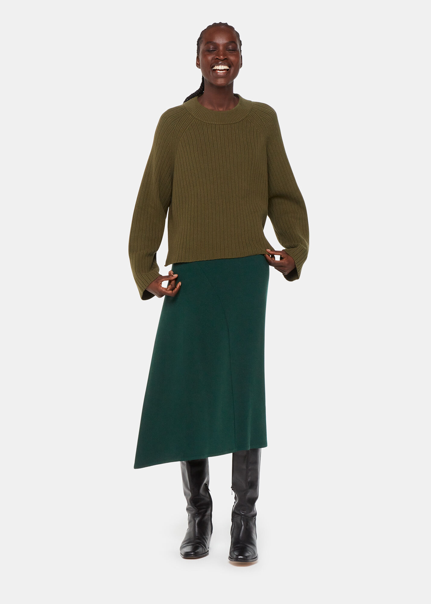 Forest green hot sale skirt