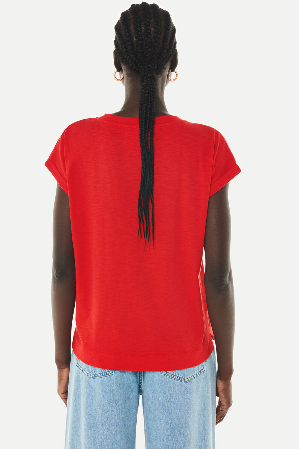 Willa V-Neck Cap Sleeve Tee