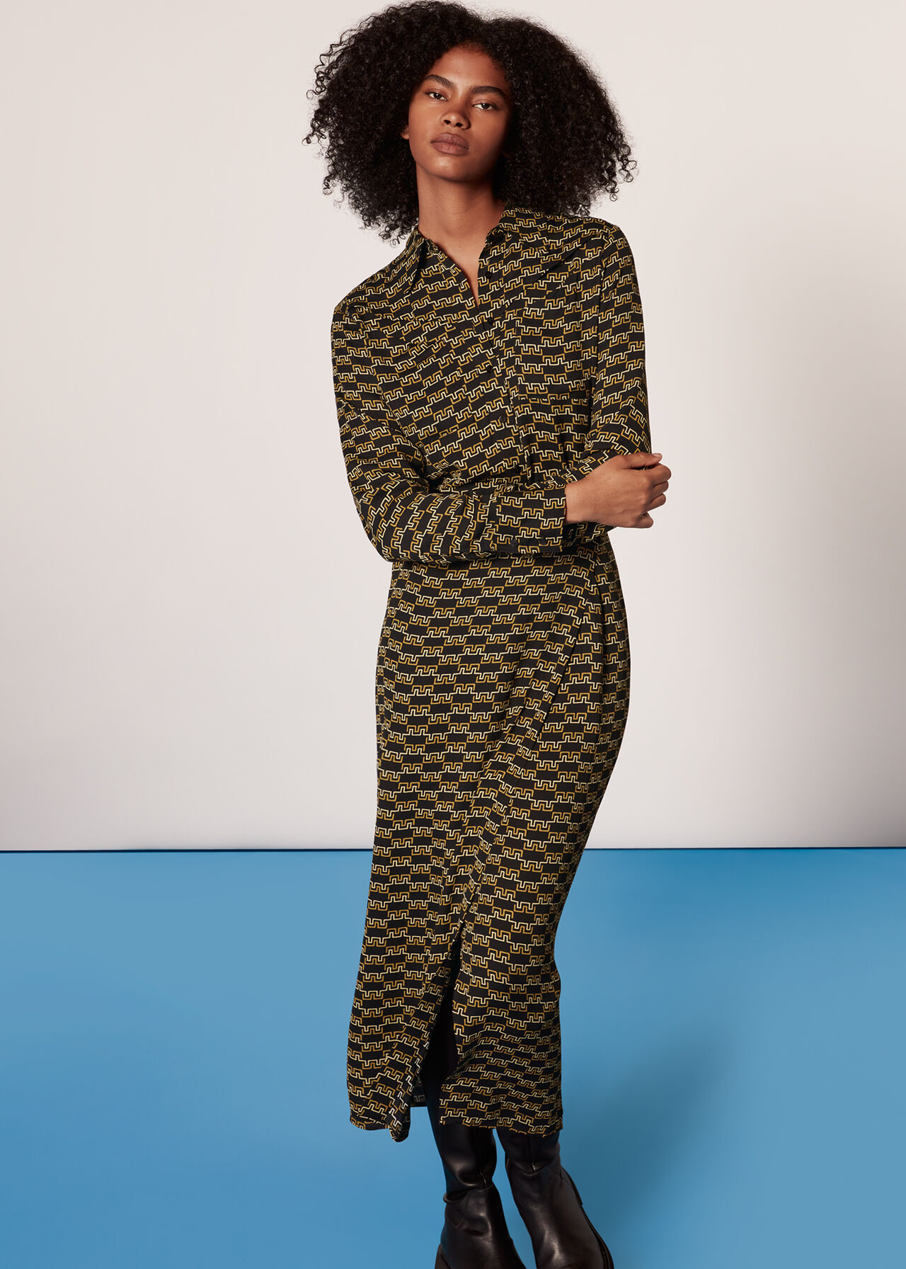 Tangle Check Wrap Skirt