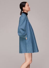 Chambray Denim Trapeze Dress