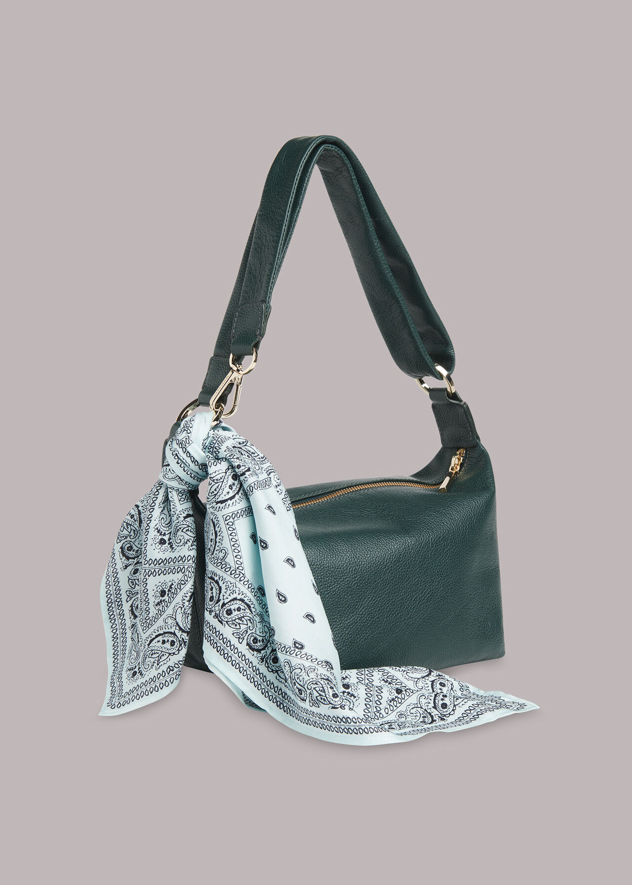 Bandana Print Silk Scarf
