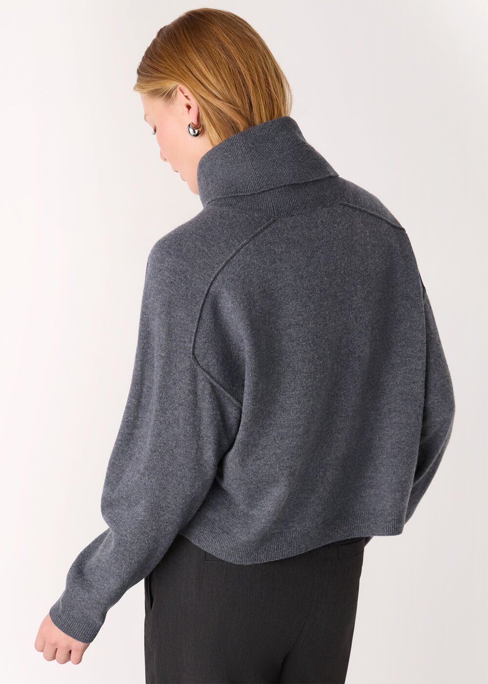 Wool Cowl Neck Knit Jumper