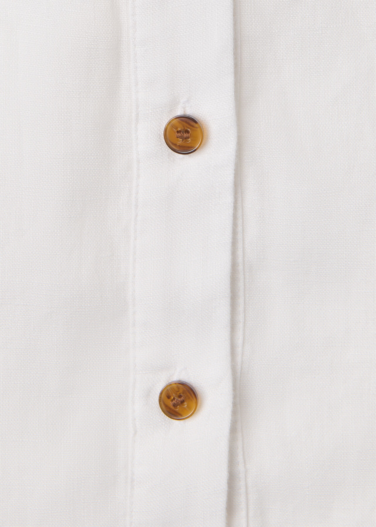 Linen Grandad Collar Shirt