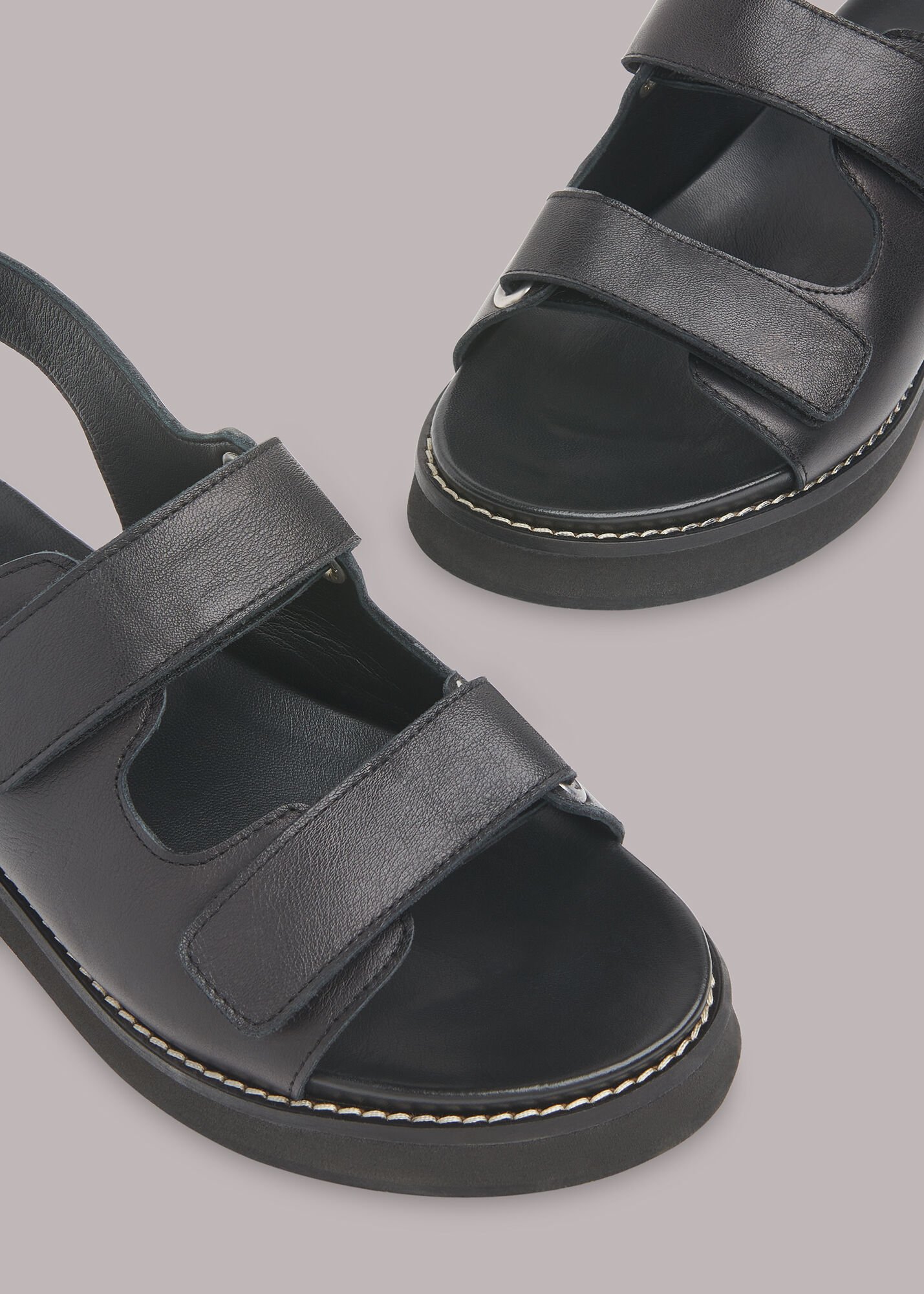 Black Rocco Velcro Sandal WHISTLES