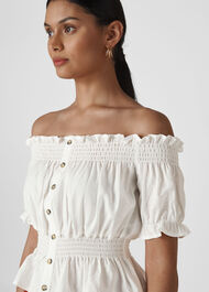 Shar Bardot Top Ivory/Multi