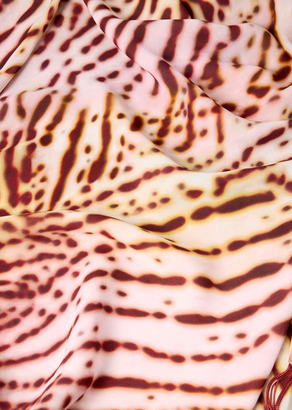 Orchid Print Scarf Midi Dress