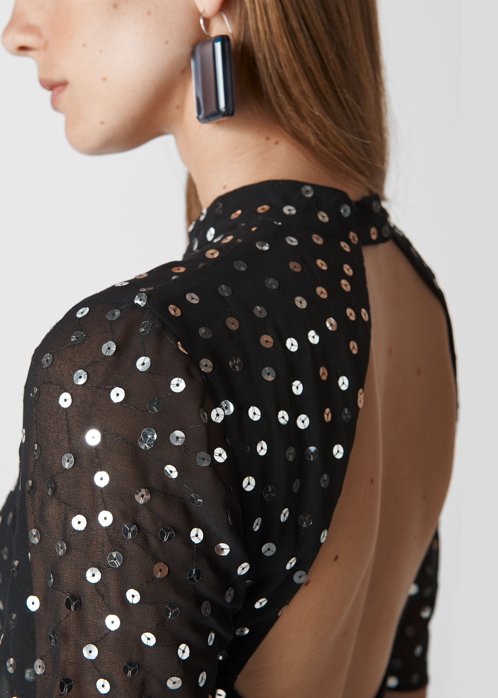 Whistles black ivana sequin dress best sale