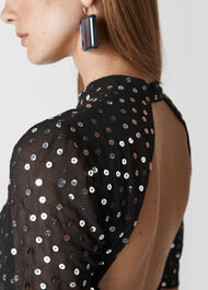 Ivanna Sequin Dress Black/Multi