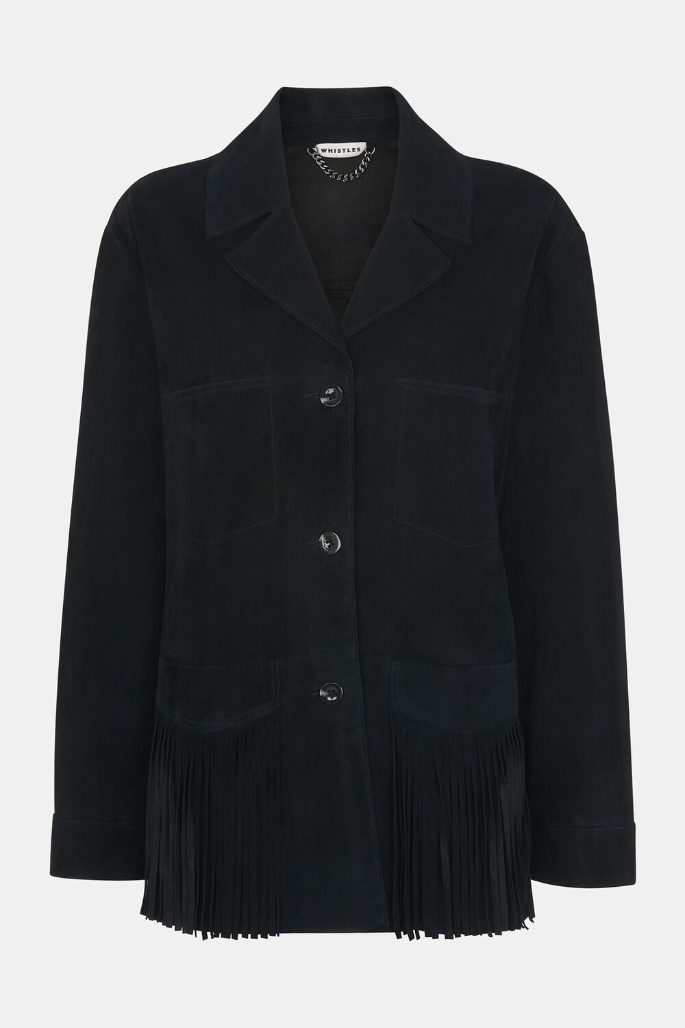 Black Lani Tassel Suede Jacket