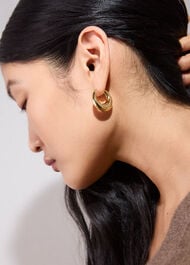 Curved Chunky Hoop Earring