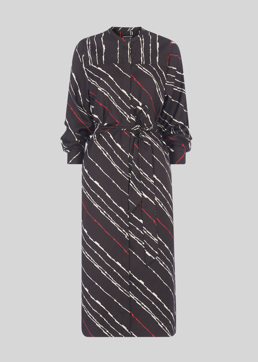 Lightning Print Silk Dress Multicolour