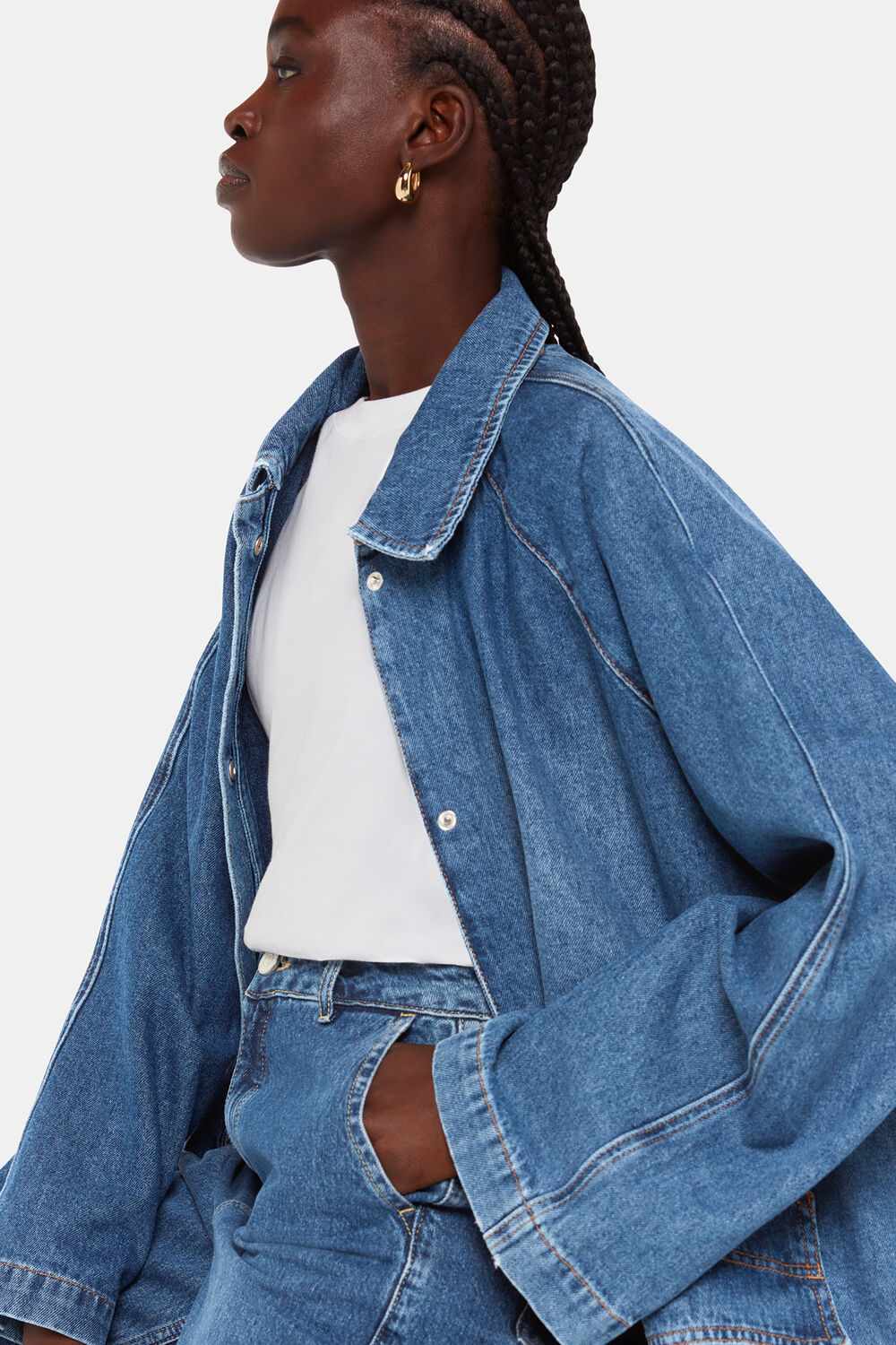 Flare Sleeve Denim Jacket