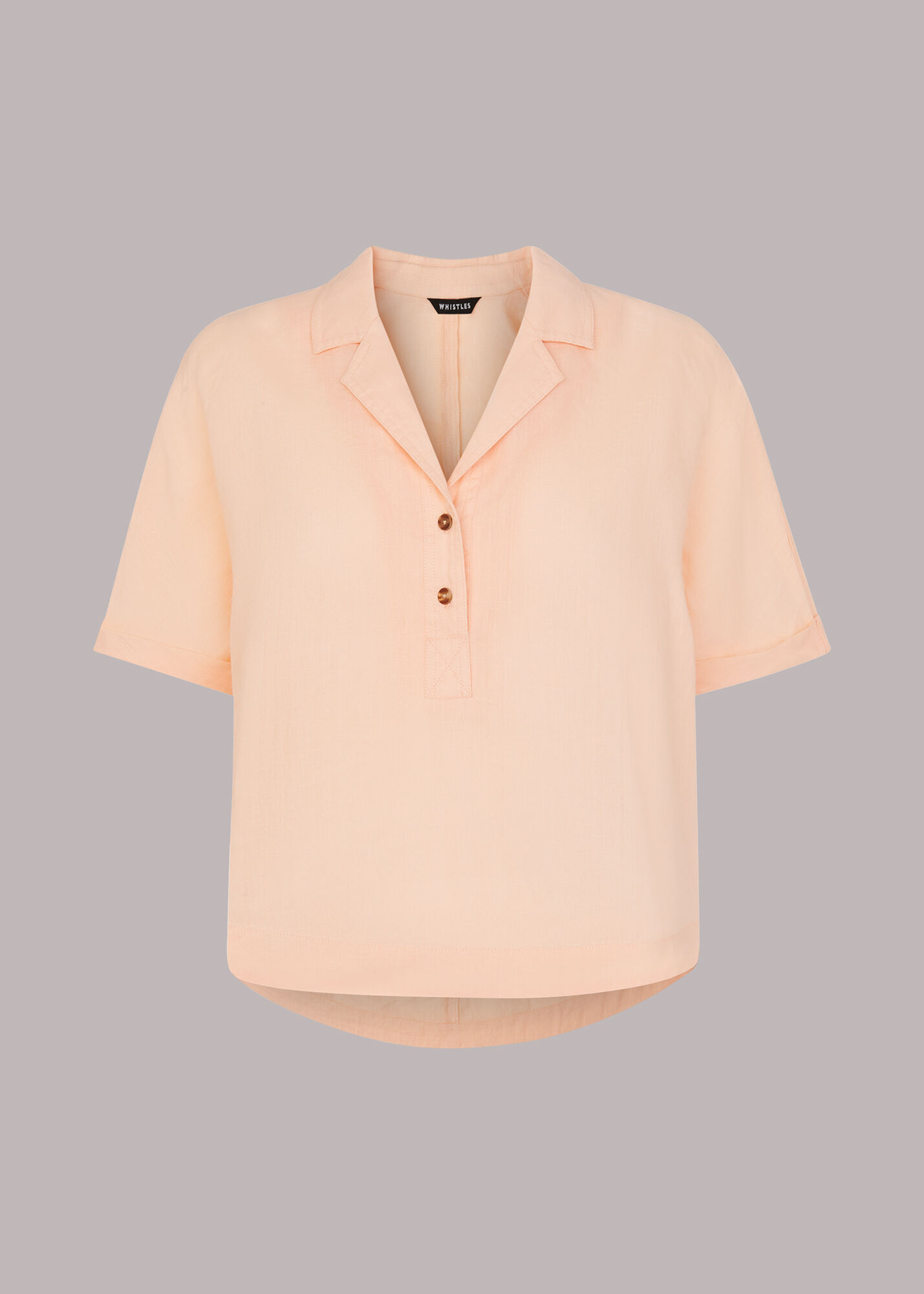 Pale Pink Sadie Linen Top WHISTLES