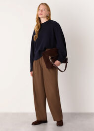 Side Stripe Detail Wool Knit