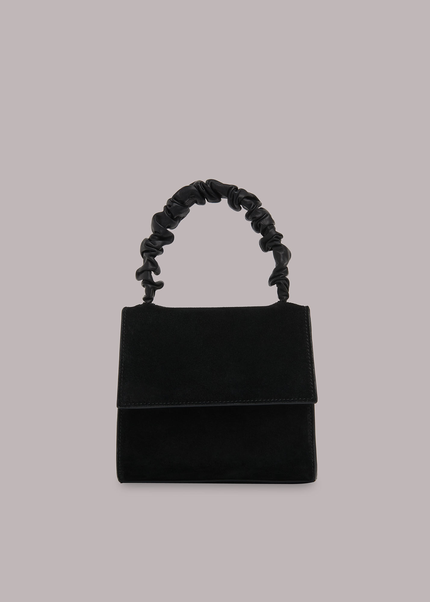 Ruched online black bag