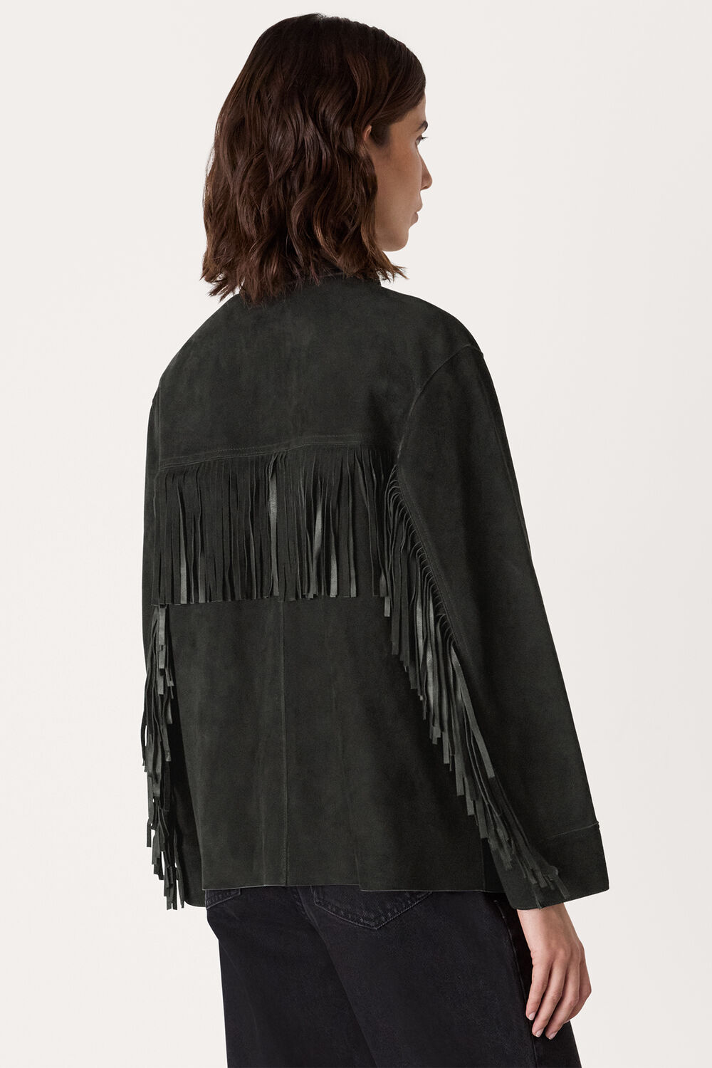 Black Tassel Suede Jacket