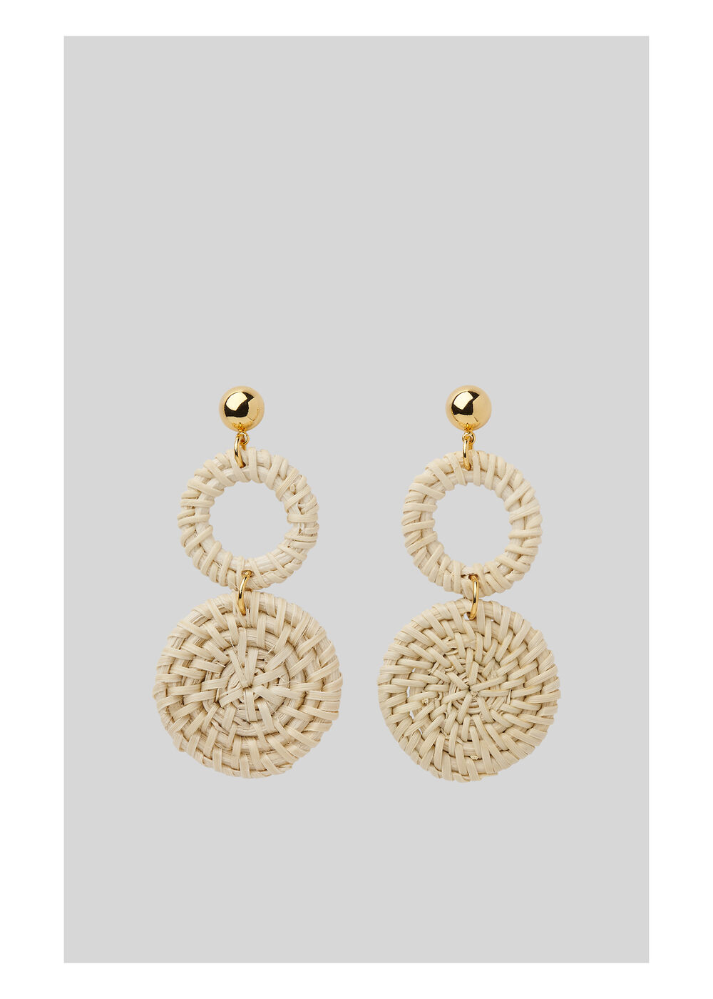 Statement Straw Weave Earring