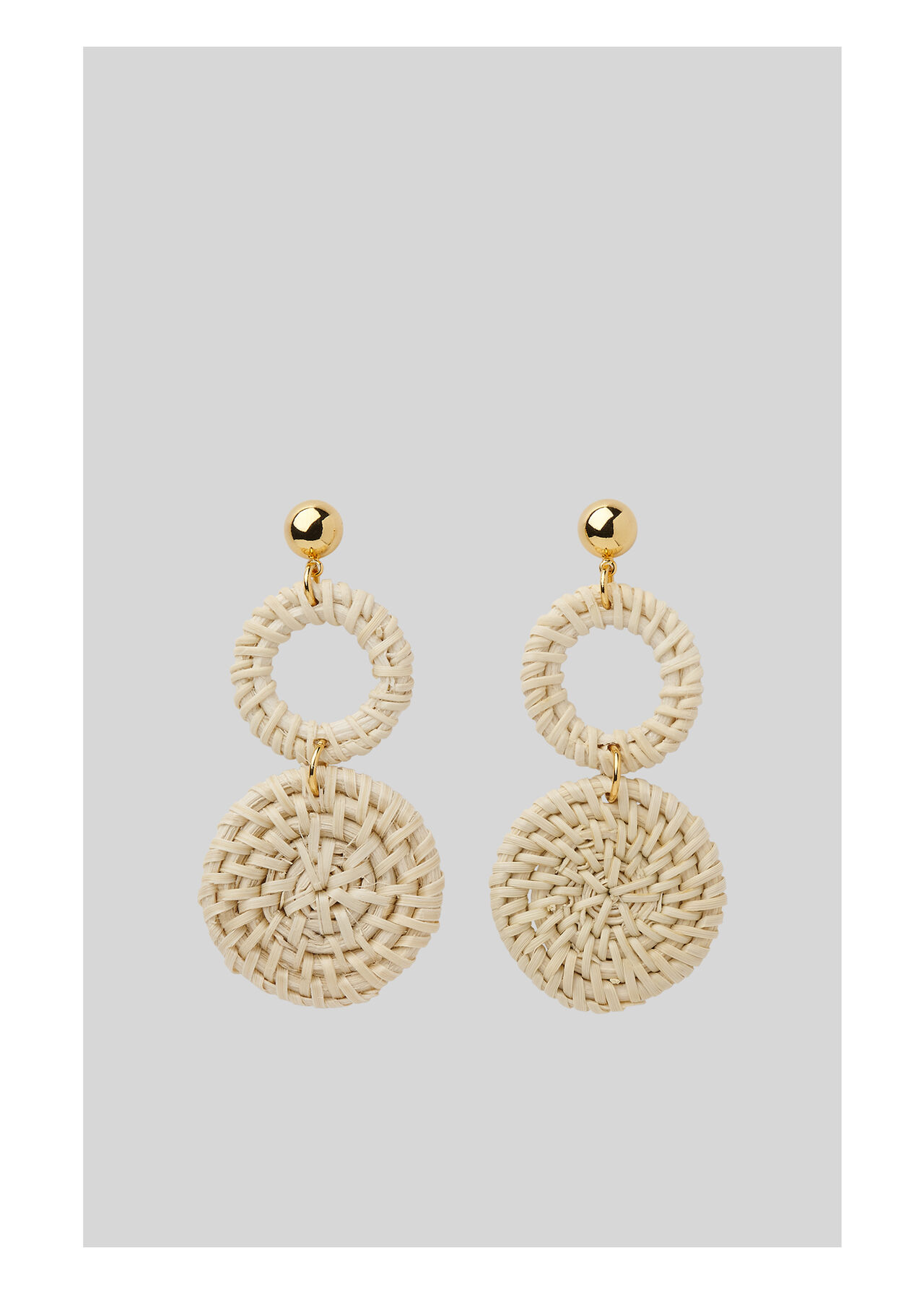 Statement Straw Weave Earring