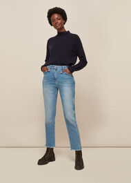 Stretch Slim Frayed Jean