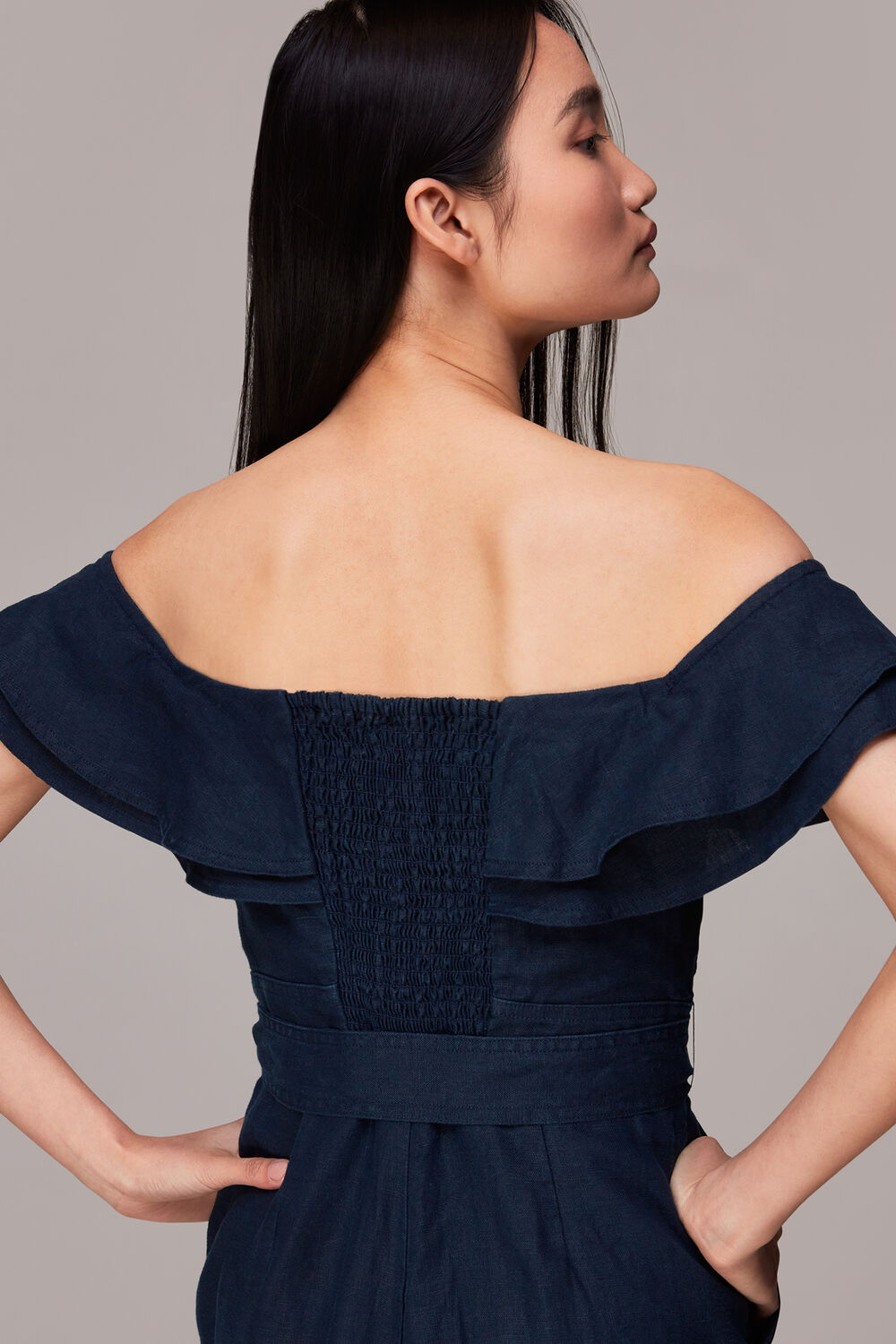 Tabi Linen Bardot Jumpsuit