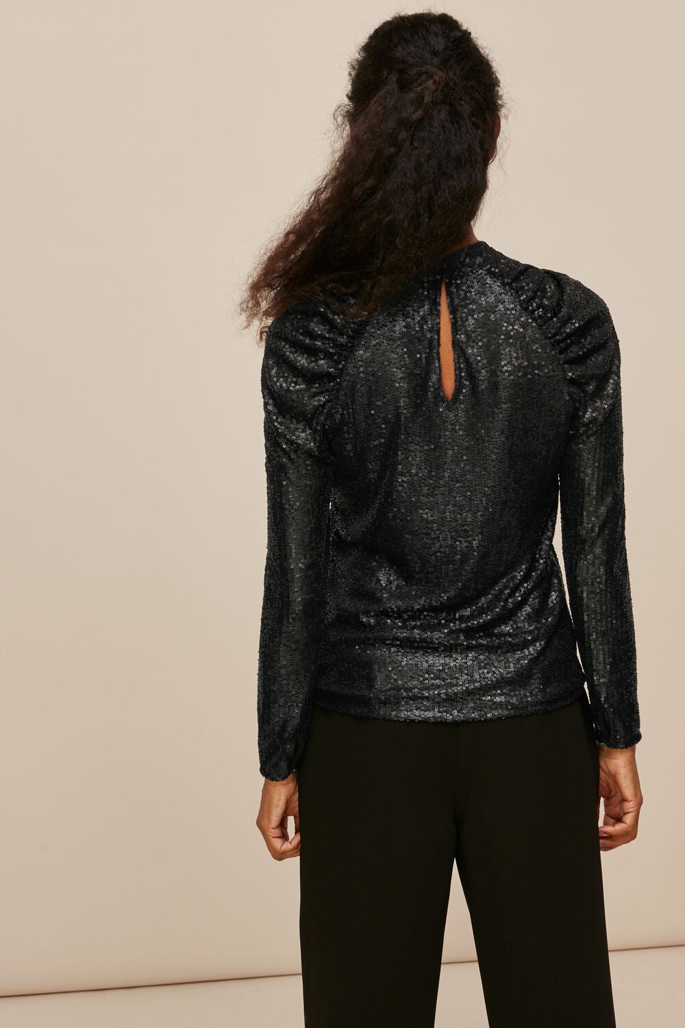 Sequin Long Sleeve Top