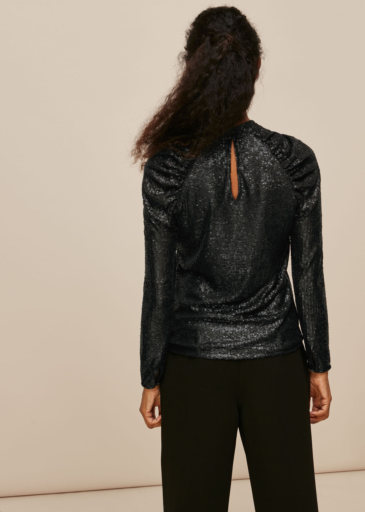 Sequin Long Sleeve Top