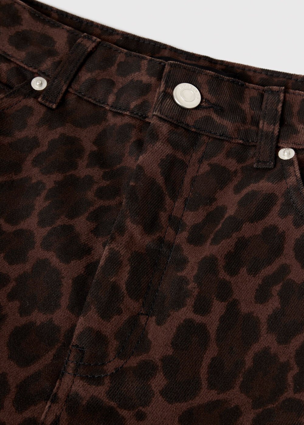Leopard Print Barrel Jean
