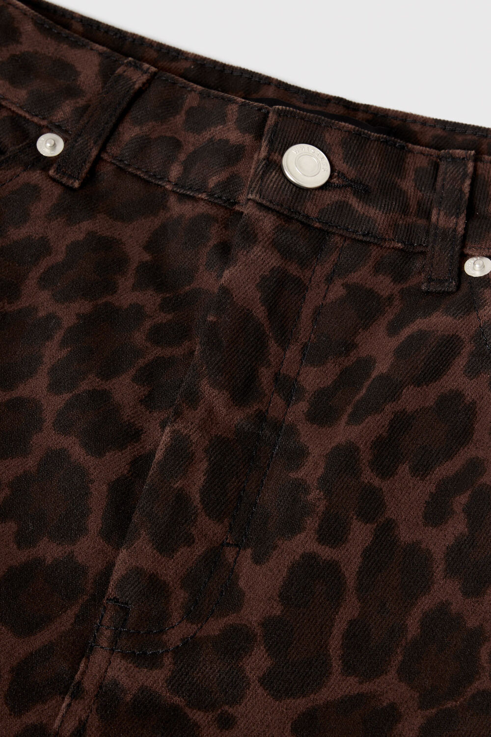 Leopard Print Barrel Jean