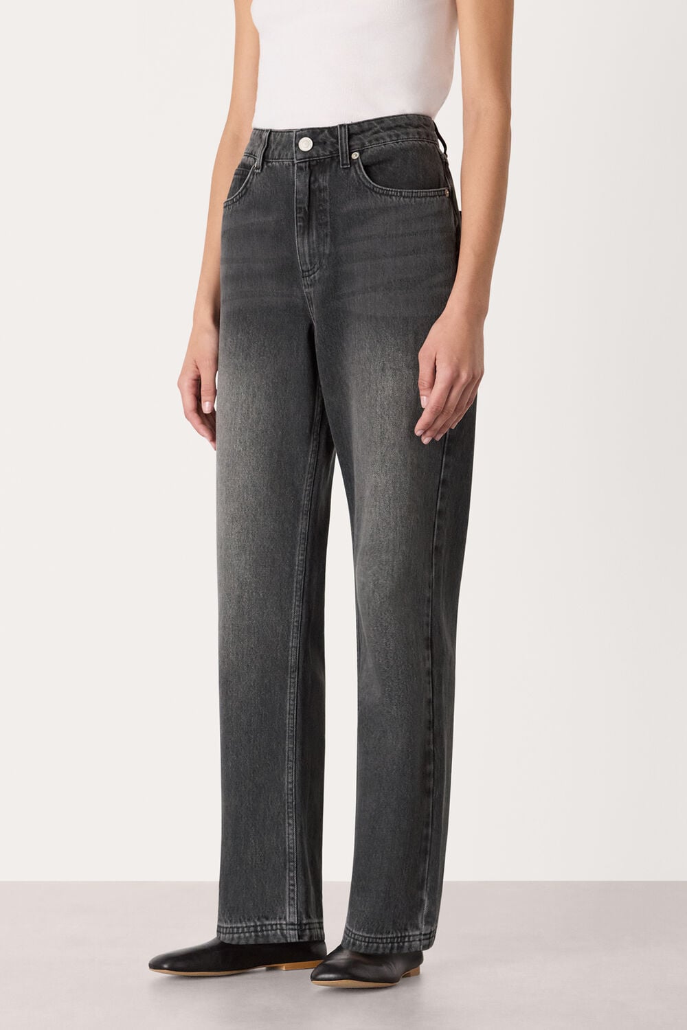 Grey Classic Straight Leg Jean