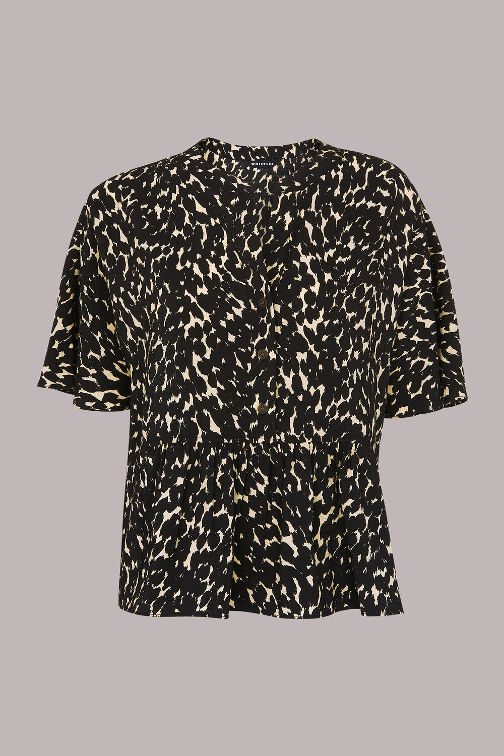 Black Hannah Sahara Cat Blouse