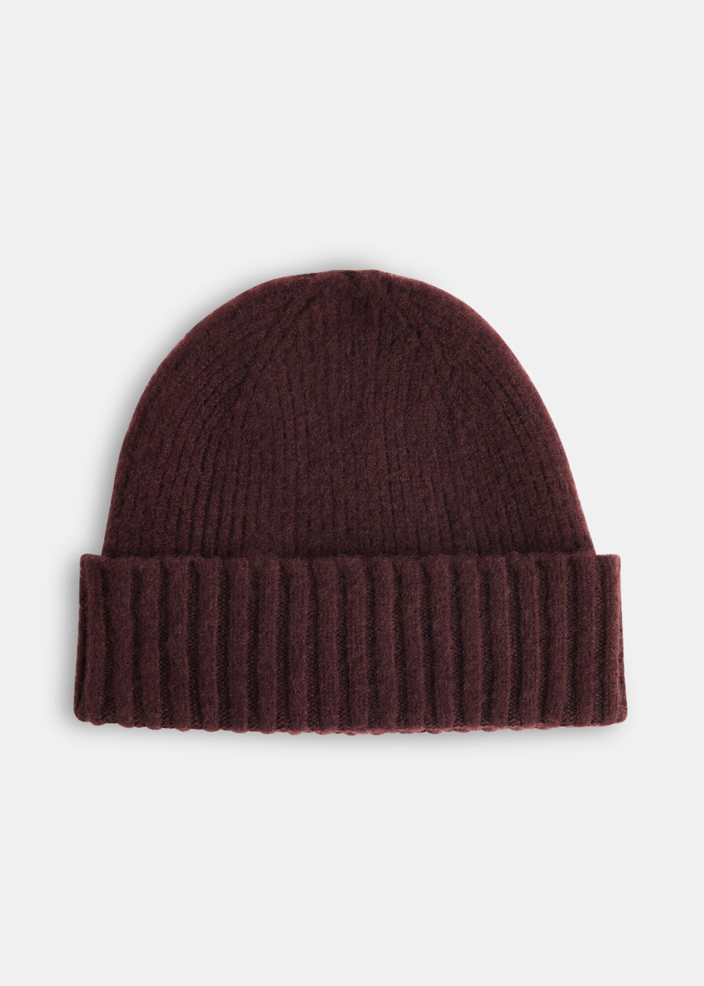 Chocolate Brushed Lambswool Beanie Hat | WHISTLES | Whistles UK |