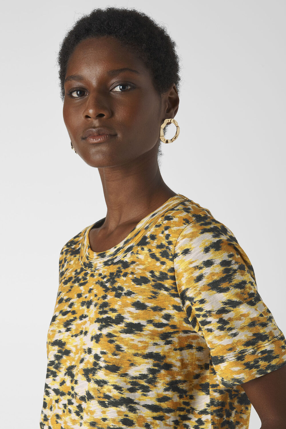 Ikat Print Rosa Tee Yellow/Multi
