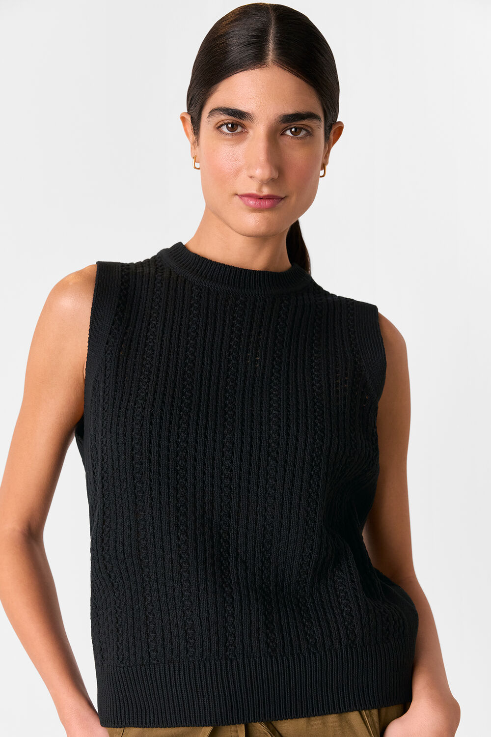 Pointelle Knitted Tank