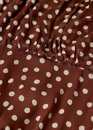 Polka Dot Print Midi Dress