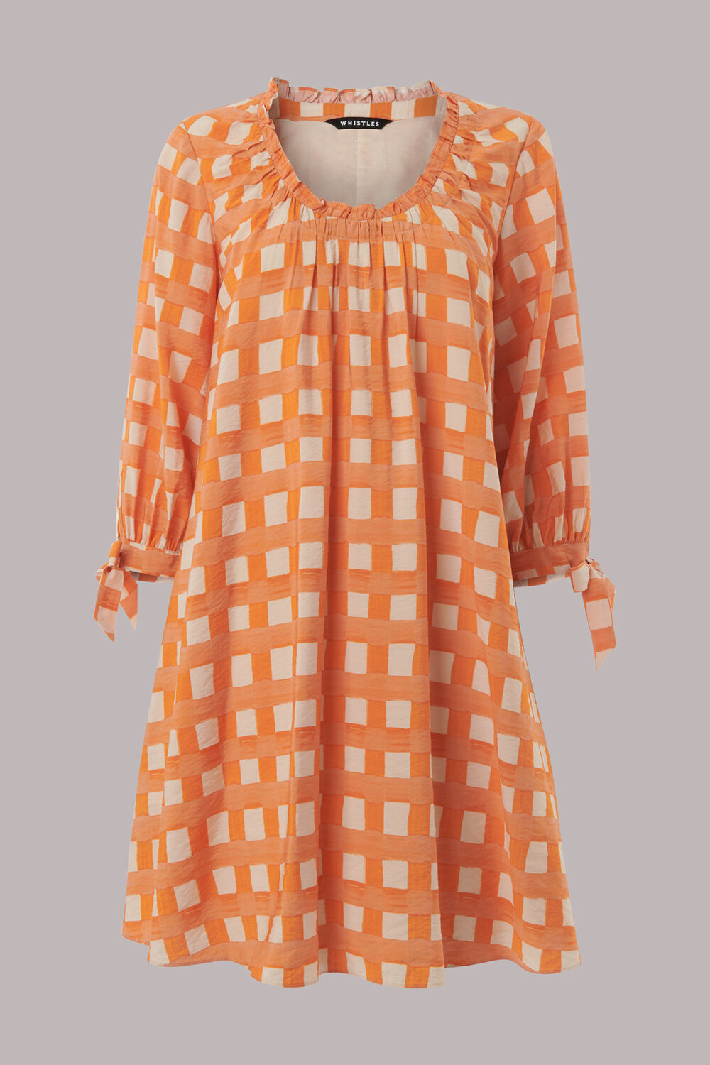 Lydia Gathered Trapeze Dress